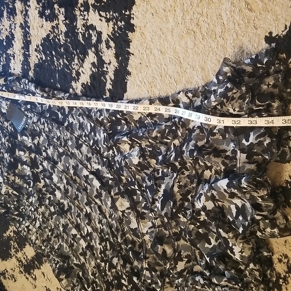 DIMRI Black Butterfly Pattern Lined Full Skirt with Flowy Ruffle Detail - Picture 7 of 8